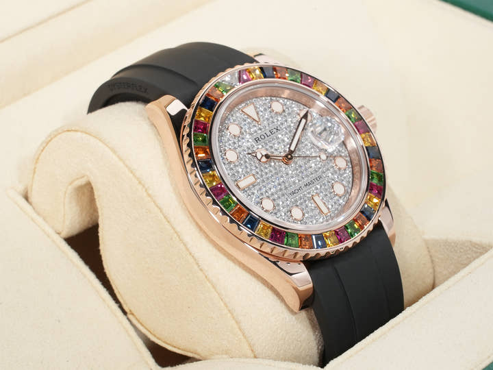 Rolex Yacht-Master 40 Ref.116695SATS Everose Gold Pave Diamond Dial Excellent Used i44nxzvu