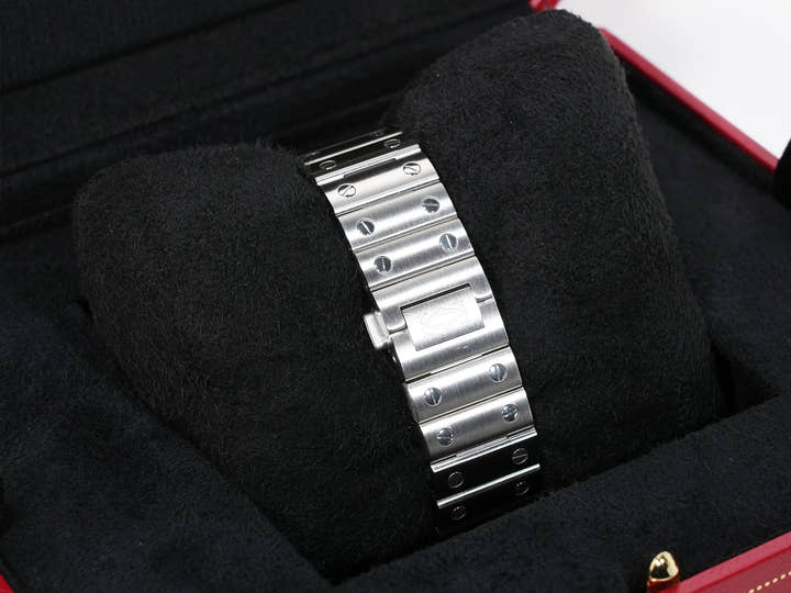 カルティエ サントス ドゥ カルティエ Ref.WSSA0029 ステンレススチール シルバー文字盤 美品 in4ppewq