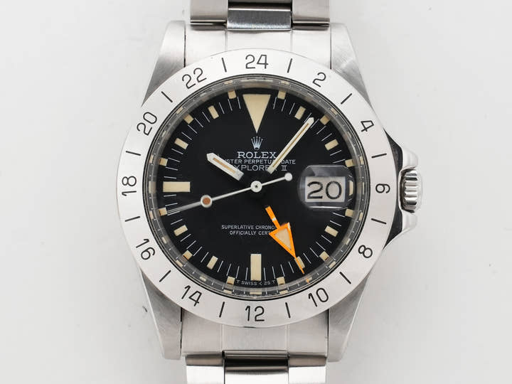 Rolex Explorer II Ref. 1655 Stainless Steel Black Dial Oyster Bracelet Used ncq3pjdp