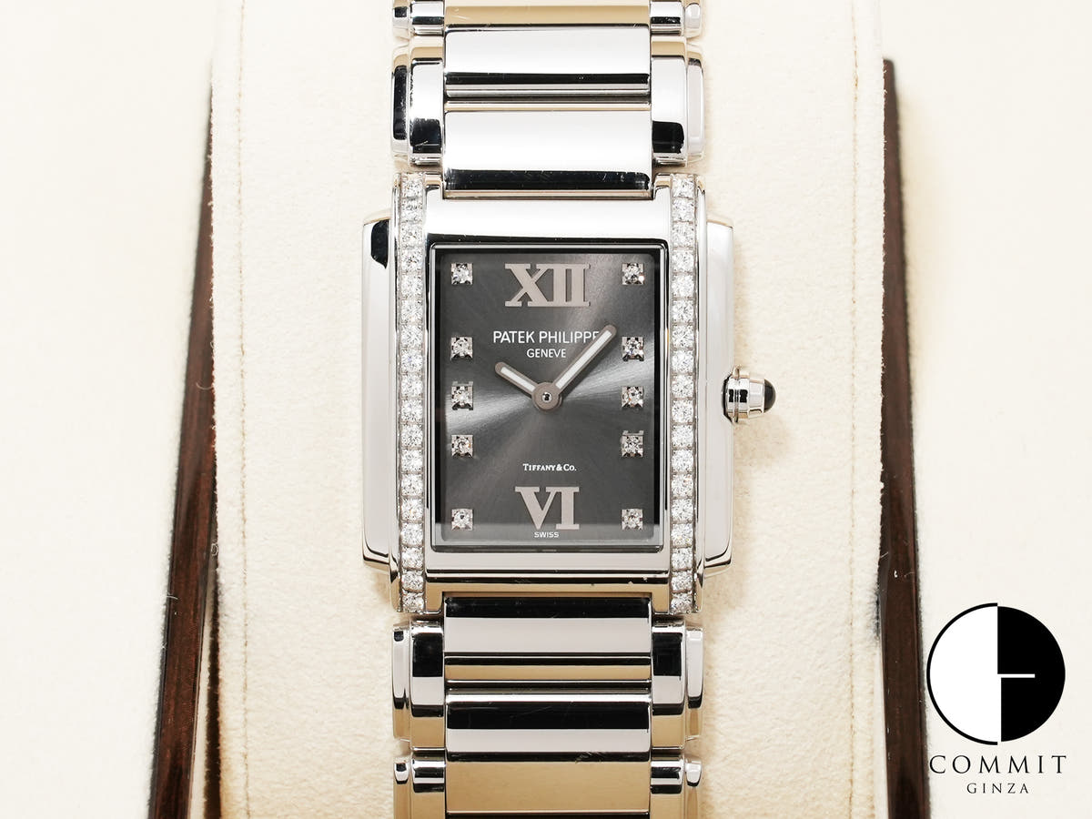 パテックフィリップ Twenty-4 TIFFANY&CO. Ref.4910/10A-010 ステンレススチール グレー文字盤 中古 cpeg7puk