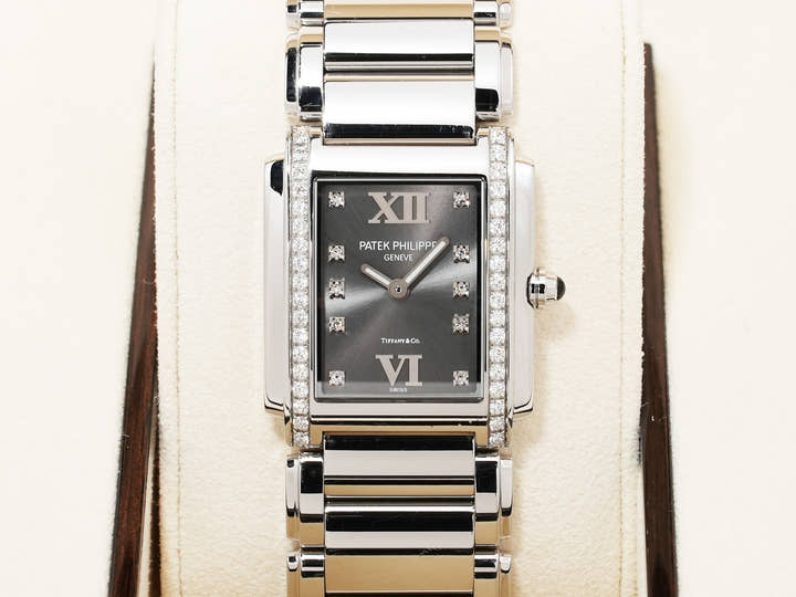 パテックフィリップ Twenty-4 TIFFANY&CO. Ref.4910/10A-010 ステンレススチール グレー文字盤 中古 cpeg7puk