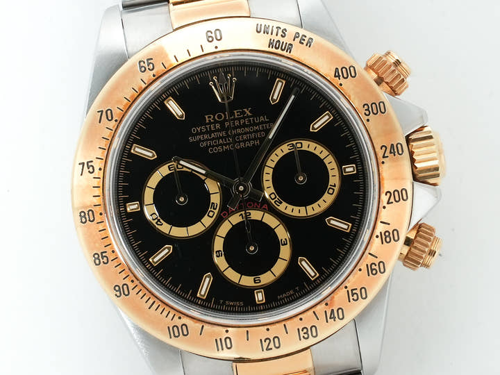 ロレックス デイトナ エルプリメロ Ref.16523 ステンレススチール/イエローゴールド ブラック文字盤 中古 buvt7ogp