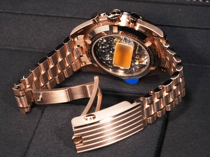 オメガ スピードマスター ムーンウォッチ プロフェッショナル Ref.310.55.42.50.13.001 セドナゴールド ブラウン文字盤 未使用 yggssm86
