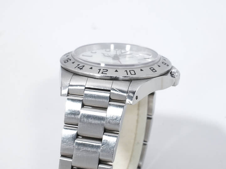 ロレックス エクスプローラーII Ref.16570 ステンレススチール ホワイト文字盤 オイスターブレスレット 中古 iraszmtp