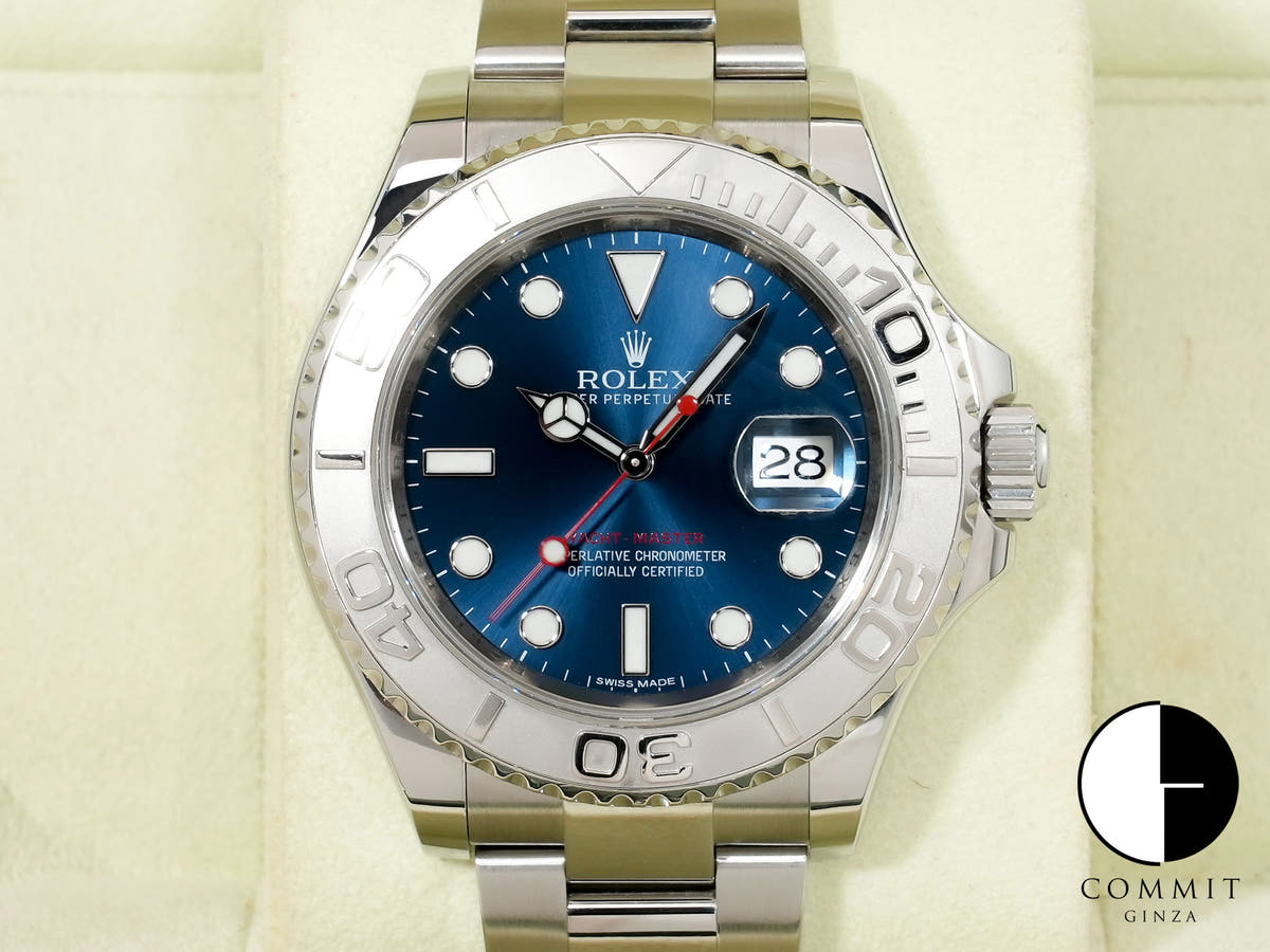 Rolex Yacht-Master 40 Ref. 116622 Stainless Steel/Platinum Blue Dial Used vxi6bwk7