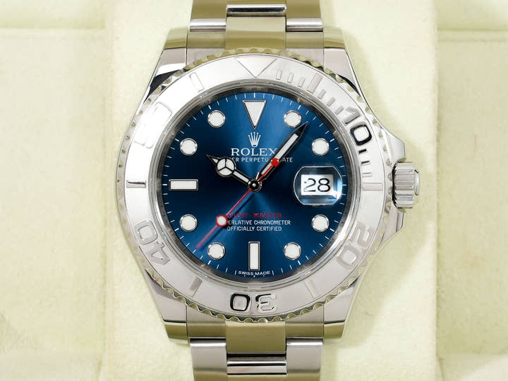 Rolex Yacht-Master 40 Ref. 116622 Stainless Steel/Platinum Blue Dial Used vxi6bwk7