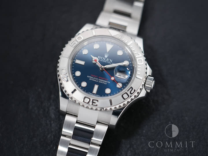 Rolex Yacht-Master 40 Ref. 116622 Stainless Steel/Platinum Blue Dial Used vxi6bwk7