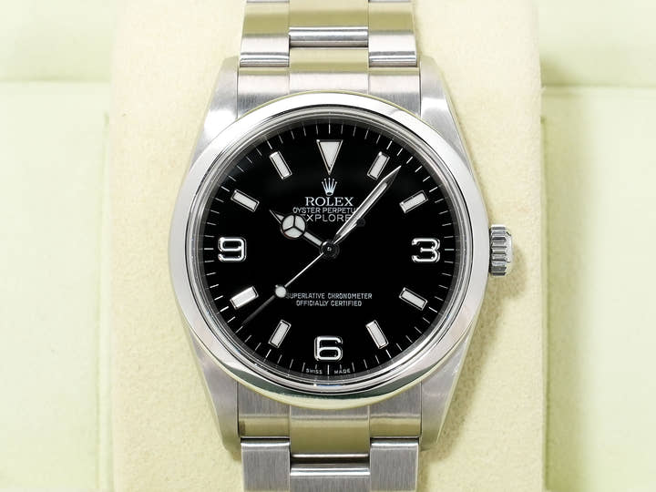 ロレックス エクスプローラーI Ref.114270 ステンレススチール ブラック文字盤 オイスターブレスレット 美品 hhwr8u9c
