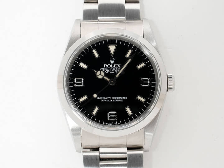 ロレックス エクスプローラーI Ref.14270 ステンレススチール ブラック文字盤 オイスターブレスレット 中古 fsn76xkc