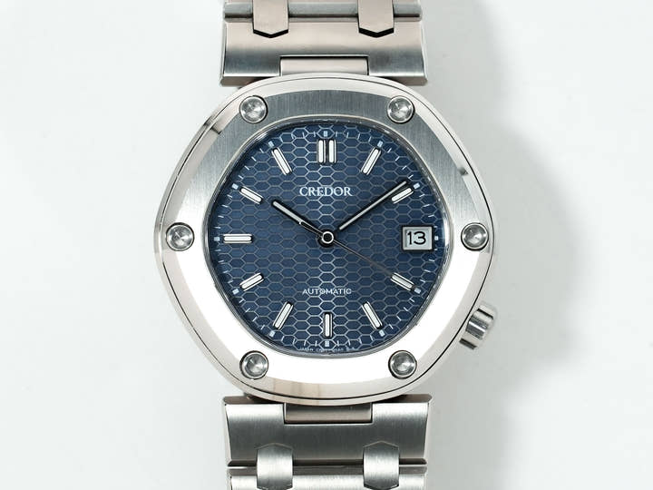 Seiko Credor Locomotive Ref. GCCR995 Titanium Blue Dial Used bwvkoo2o