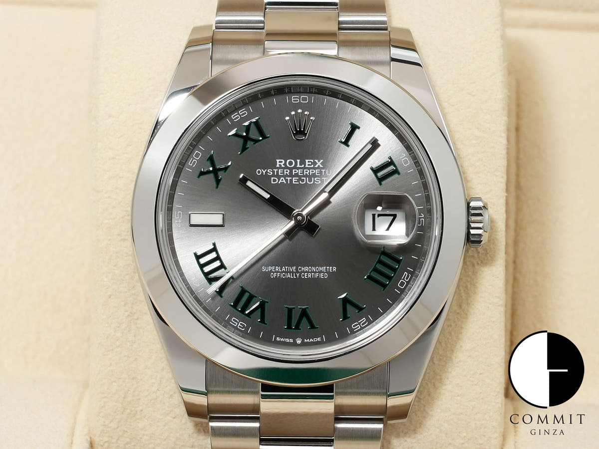 ROLEX Datejust 41 Ref. 126300 Stainless Steel Slate Roman Dial Oyster Bracelet Excellent Condition p59keb2b