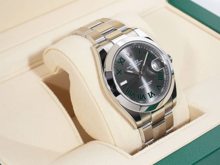 ROLEX Datejust 41 Ref. 126300 Stainless Steel Slate Roman Dial Oyster Bracelet Excellent Condition p59keb2b