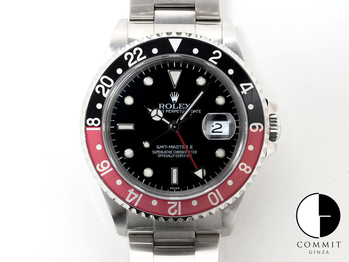 Rolex GMT-Master II Ref. 16710 Stainless Steel Black Dial Oyster Bracelet Excellent Used fnfkit7d