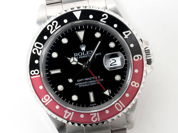 Rolex GMT-Master II Ref. 16710 Stainless Steel Black Dial Oyster Bracelet Excellent Used fnfkit7d