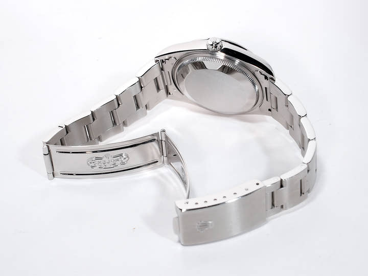 ロレックス オイスターパーペチュアルデイト Ref.15200 ステンレススチール ピンクアラビア文字盤 中古 ien59jd4