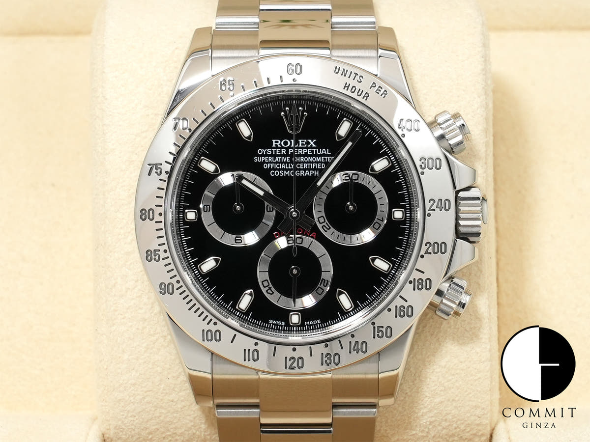 Rolex Daytona Ref. 116520 Stainless Steel Black Dial Used mzh7h88u