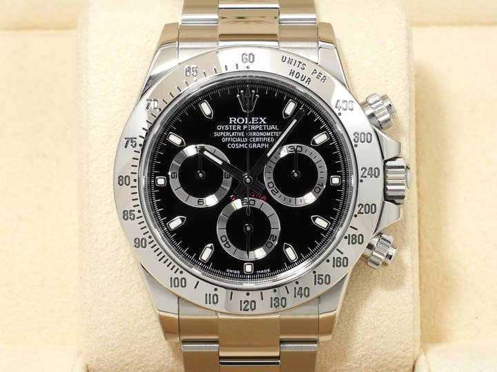 Rolex Daytona Ref. 116520 Stainless Steel Black Dial Used mzh7h88u