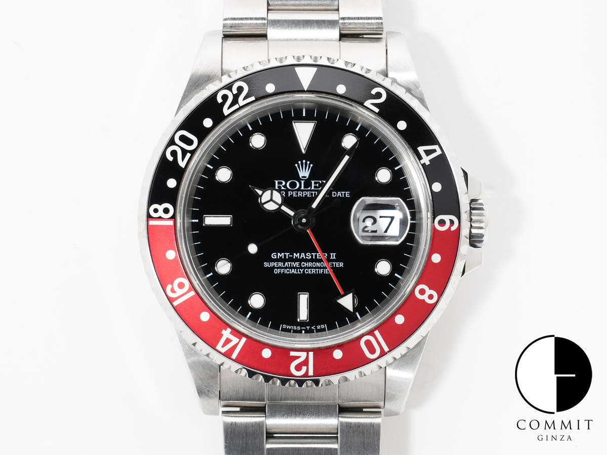 Rolex GMT-Master II Ref. 16710 Stainless Steel Black Dial Oyster Bracelet Used mhknx67e