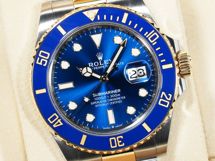 ロレックス サブマリーナー デイト Ref.126613LB ステンレススチール/イエローゴールド ブルー文字盤 中古 k38yaf5o