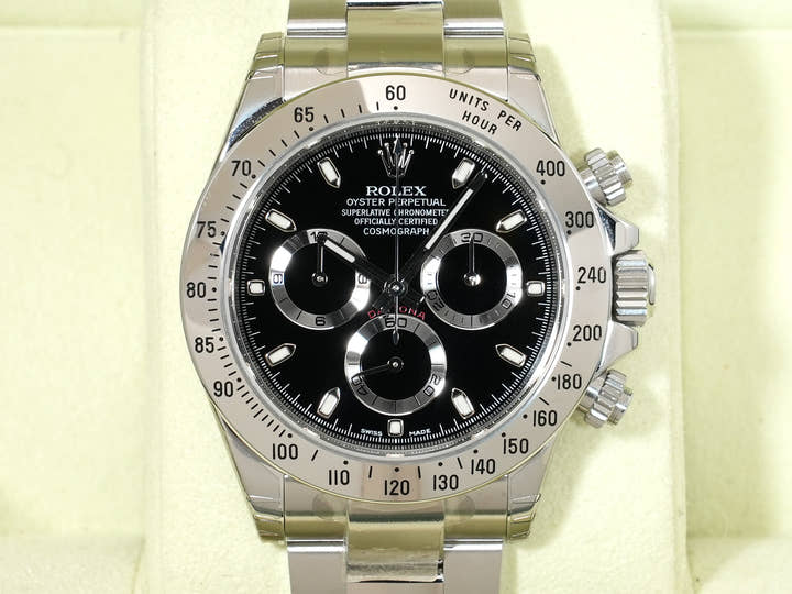 ロレックス デイトナ Ref.116520 ステンレススチール ブラック文字盤 未使用 neeg5uii