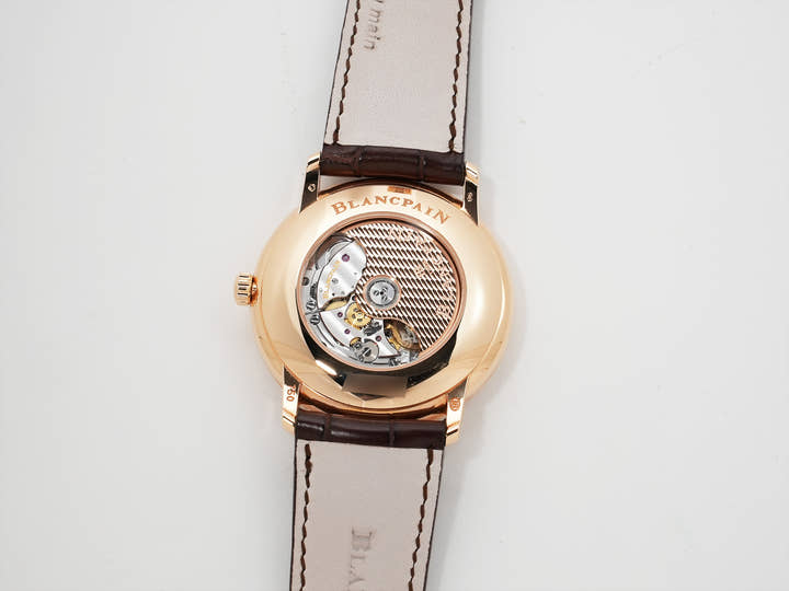 Blancpain Villeret Ultra-Slim Retrograde Ref. 6653-3630-55B 18K Red Gold Black Dial Excellent Condition ar296q7b