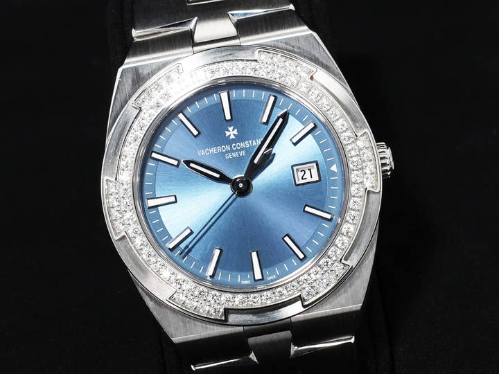Vacheron Constantin Overseas Quartz Ref. 1205V/100A-B590 Stainless Steel Denim Blue Dial Used hfedjr85
