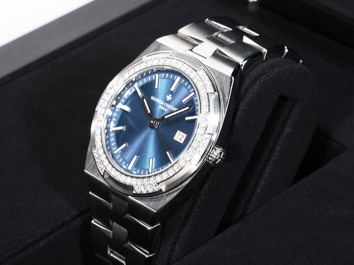 Vacheron Constantin Overseas Quartz Ref. 1205V/100A-B590 Stainless Steel Denim Blue Dial Used hfedjr85