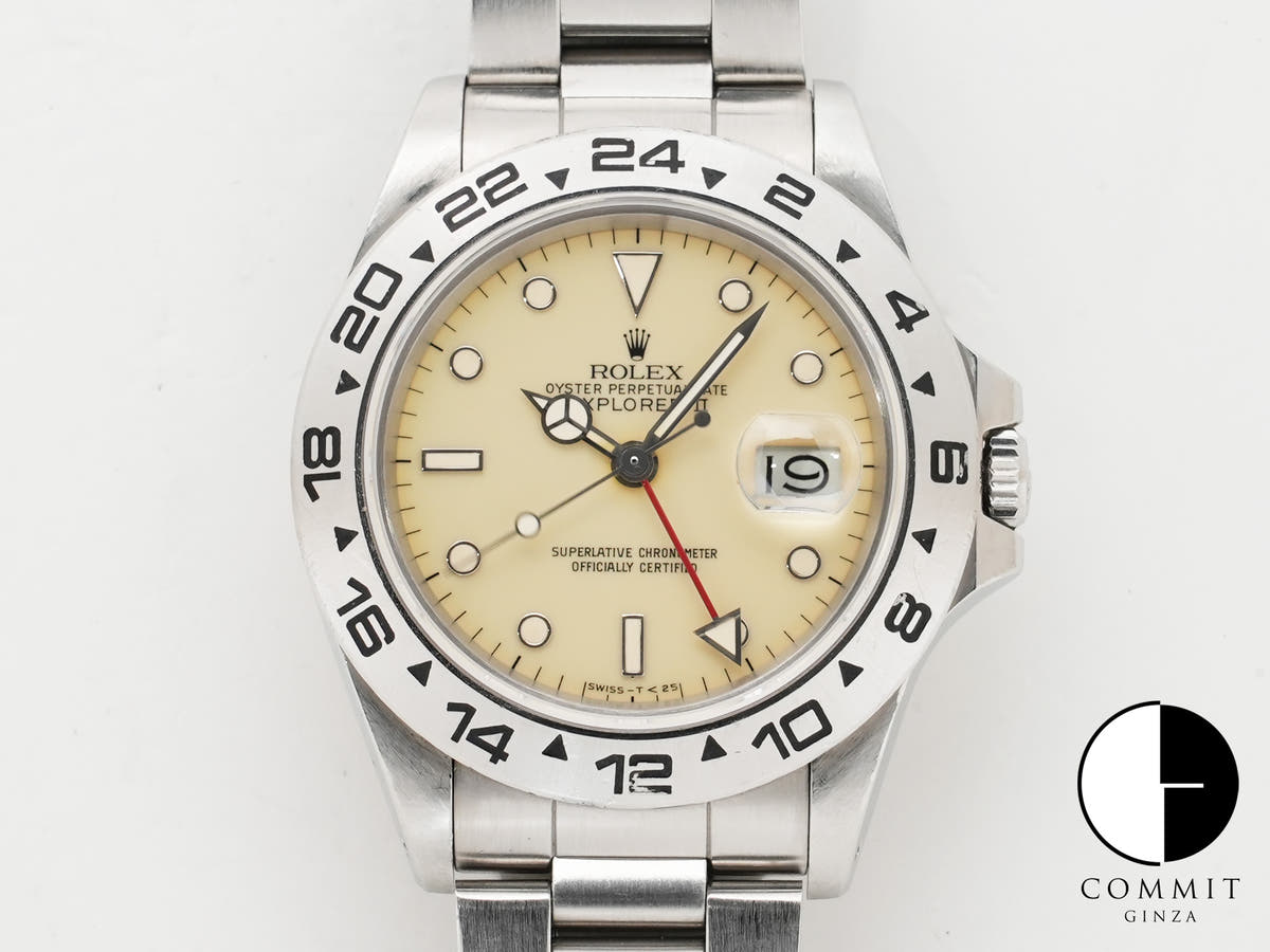 Rolex Explorer II Ref. 16550 Stainless Steel Ivory Dial Oyster Bracelet Used z7hfe79a
