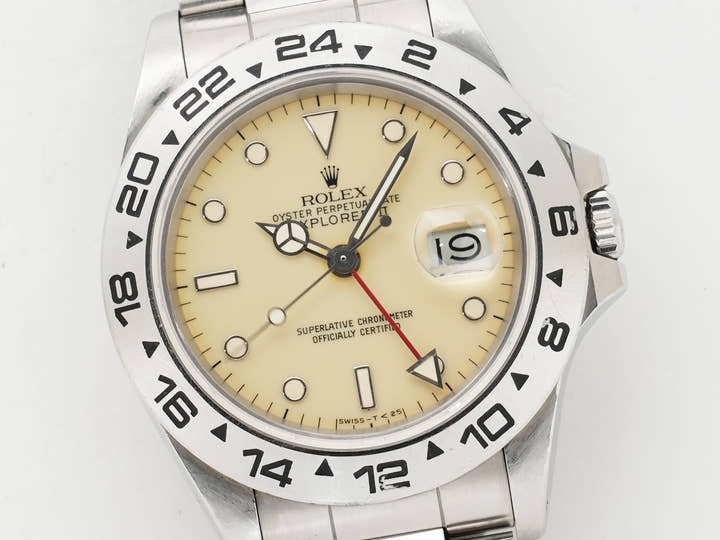 Rolex Explorer II Ref. 16550 Stainless Steel Ivory Dial Oyster Bracelet Used z7hfe79a