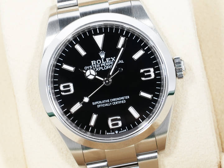 ロレックス エクスプローラー36 Ref.124270 ステンレススチール ブラック文字盤 オイスターブレスレット 美品 3w4wymn7