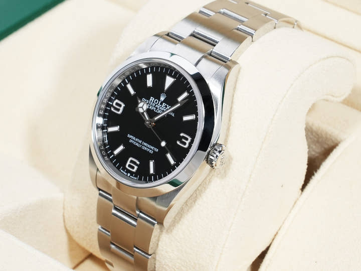 ロレックス エクスプローラー36 Ref.124270 ステンレススチール ブラック文字盤 オイスターブレスレット 美品 3w4wymn7