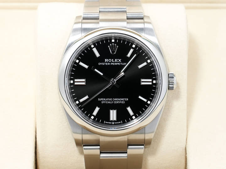 ロレックス オイスターパーペチュアル36 Ref.126000 ステンレススチール ブラック文字盤 美中古 ewjk7pgr