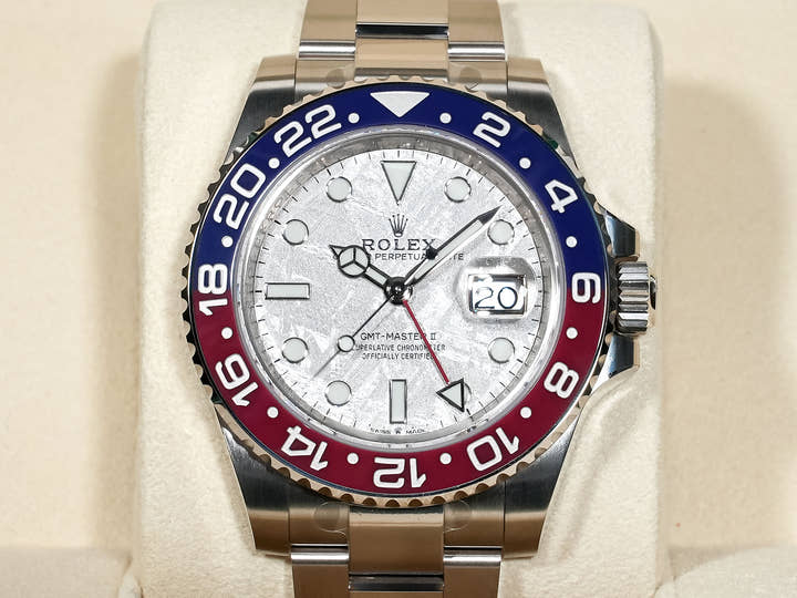 Rolex GMT-Master II Ref. 126719BLRO White Gold Meteorite Dial Oyster Bracelet Unused 5pg6fxgb