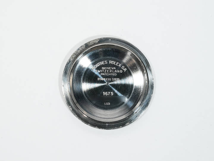 ロレックス GMTマスター Ref.1675 ステンレススチール ブラック文字盤 オイスターブレスレット 中古 5rq4v4ip