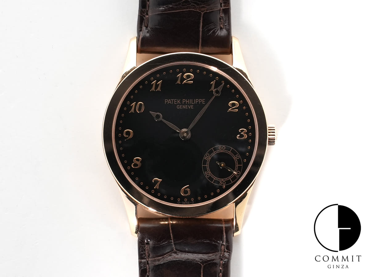 Patek Philippe Calatrava Ref.5026R-001 Rose Gold Black Dial Used 6vujh6bc