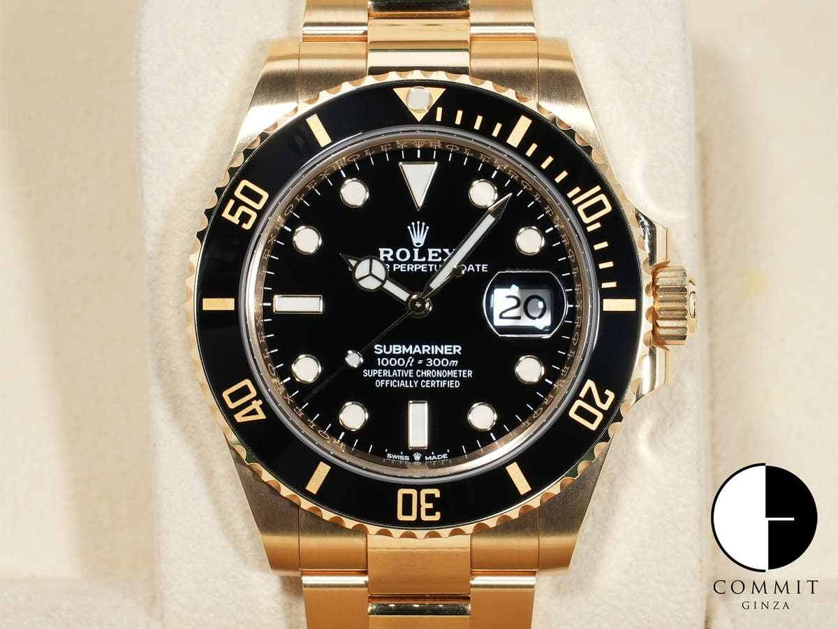 Rolex Submariner Date Ref.126618LN Yellow Gold Black Dial Used yug9oofg