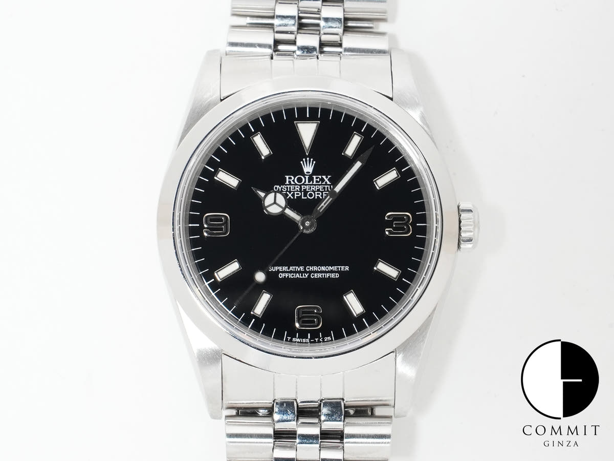 Rolex Explorer I Ref. 14270 Stainless Steel Black Dial Oyster Bracelet Used wekmct5e