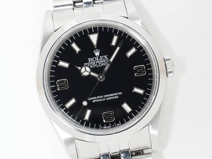 Rolex Explorer I Ref. 14270 Stainless Steel Black Dial Oyster Bracelet Used wekmct5e