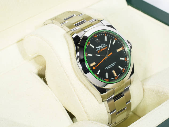 ロレックス ミルガウス Ref.116400GV ステンレススチール ブラック文字盤 美中古 3kewng2g