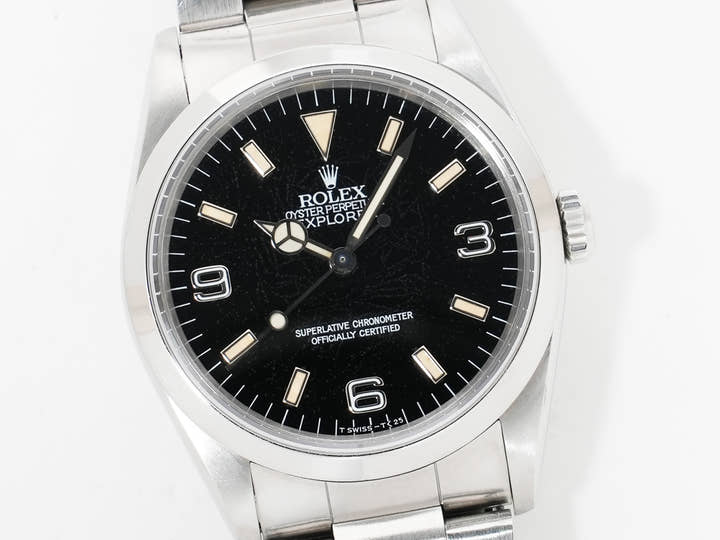 ロレックス エクスプローラーI Ref.14270 ステンレススチール ブラック文字盤 オイスターブレスレット 中古 hxnej7ru