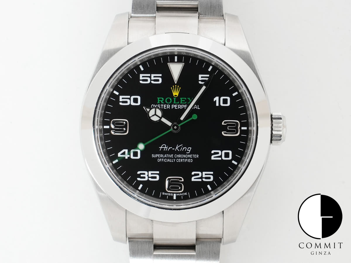 ロレックス エアキング Ref.116900 ステンレススチール ブラック文字盤 オイスターブレスレット 中古 g2grzvhq