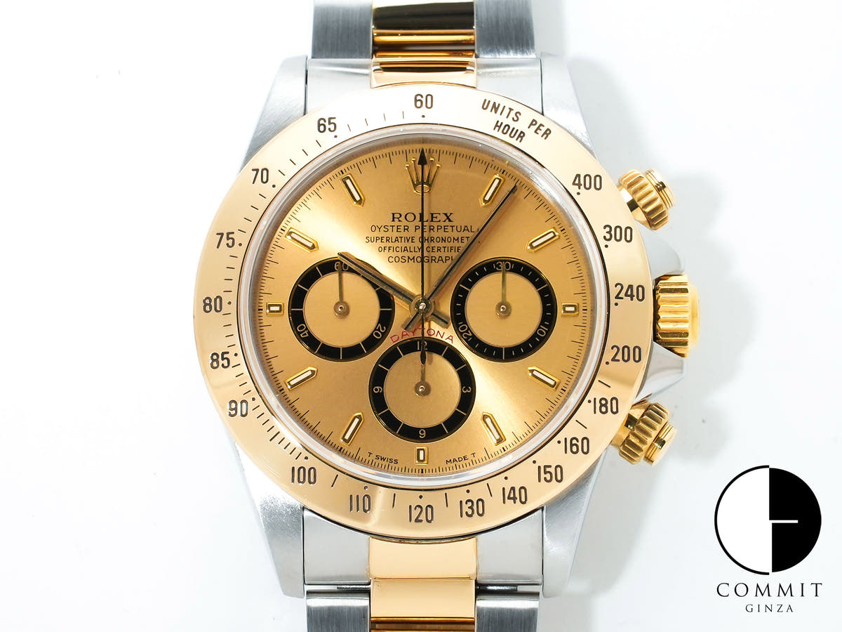 Rolex Daytona El Primero Ref. 16523 Stainless Steel/Yellow Gold Champagne Dial Used ny485wja