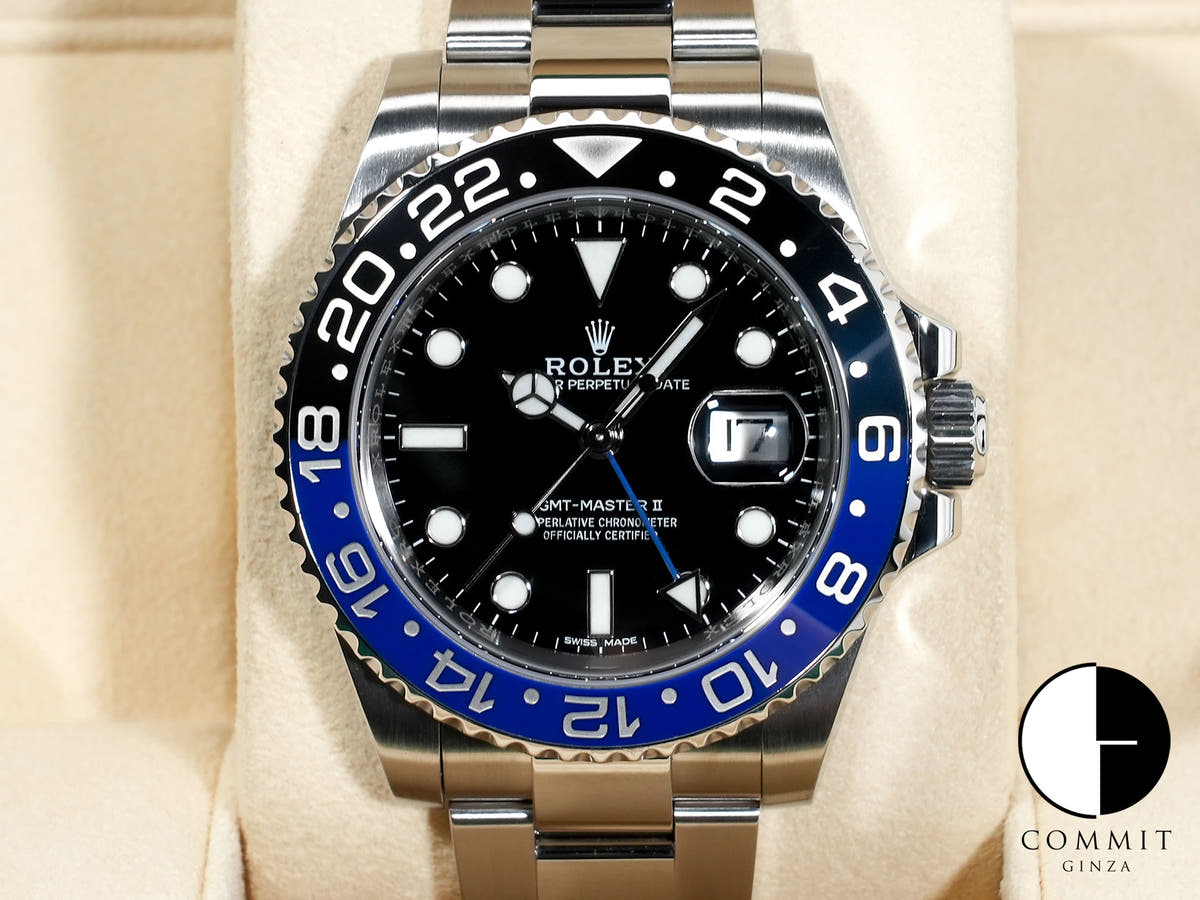 Rolex GMT-Master II Ref. 116710BLNR Stainless Steel Black Dial Oyster Bracelet Excellent Used 5kuin67w