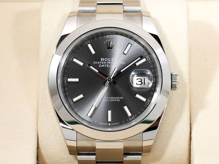 ロレックス デイトジャスト41 Ref.126300 ステンレススチール スレート文字盤 オイスターブレスレット 美中古 ijrndv9y
