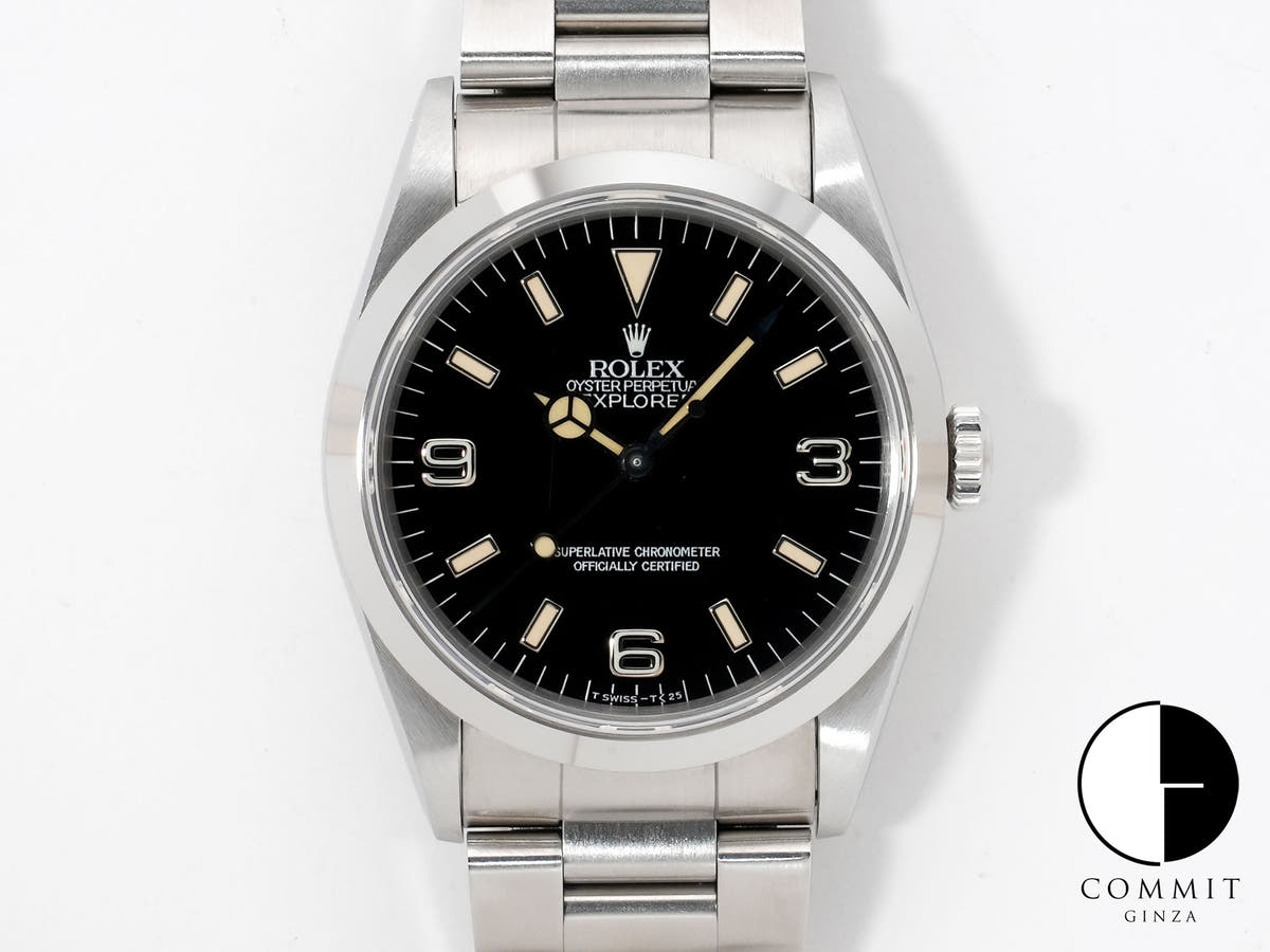 Rolex Explorer I Ref. 14270 Stainless Steel Black Dial Oyster Bracelet Excellent Used Condition nt84how7