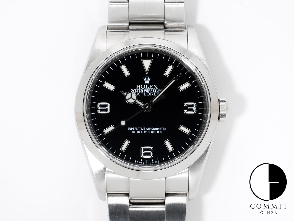 Rolex Explorer I Ref.114270 Stainless Steel Black Dial Oyster Bracelet Used g8c4ya32