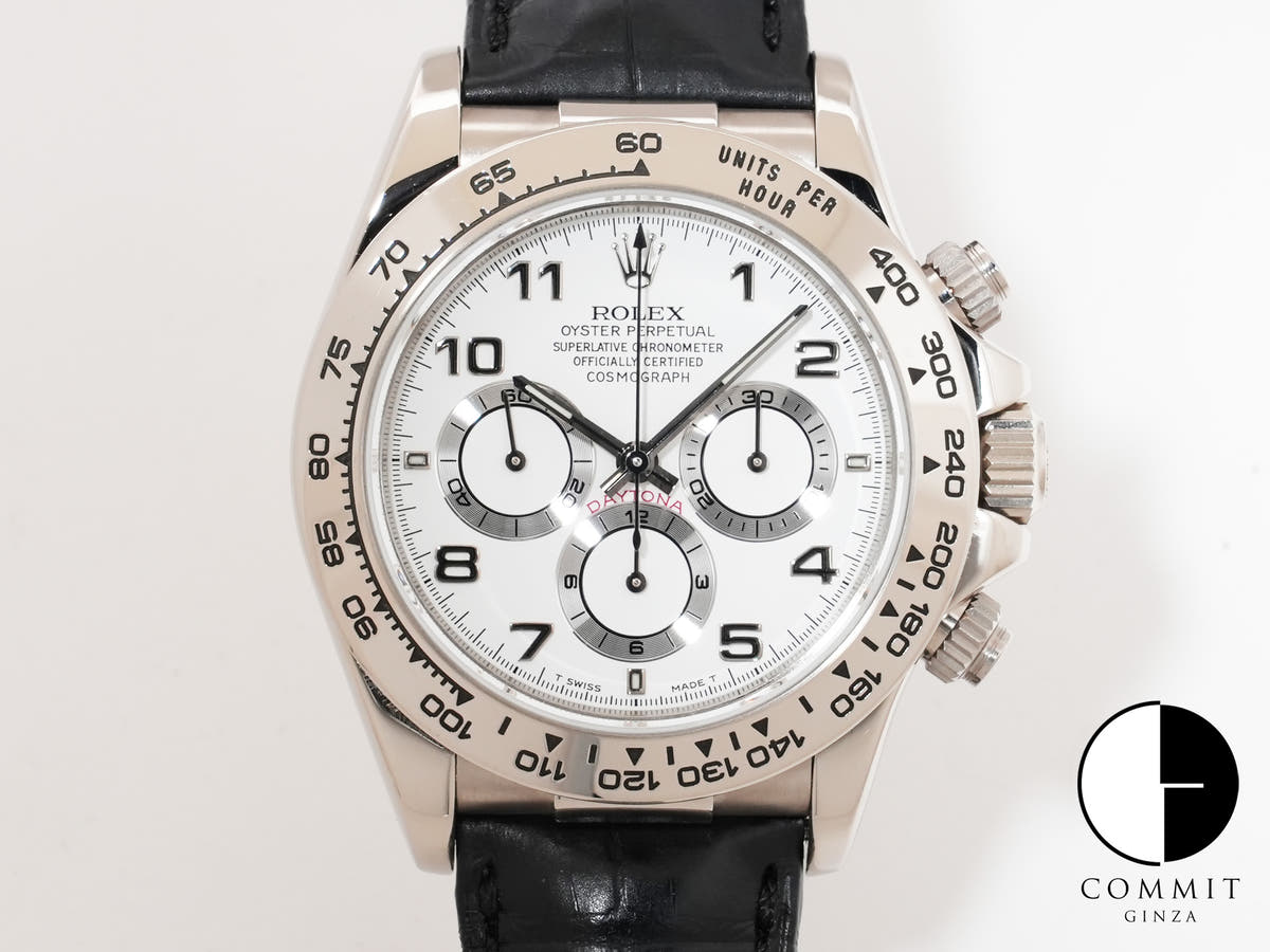 Rolex Daytona El Primero Ref. 16519 White Gold White Arabic Dial Used 7u2vb3zp