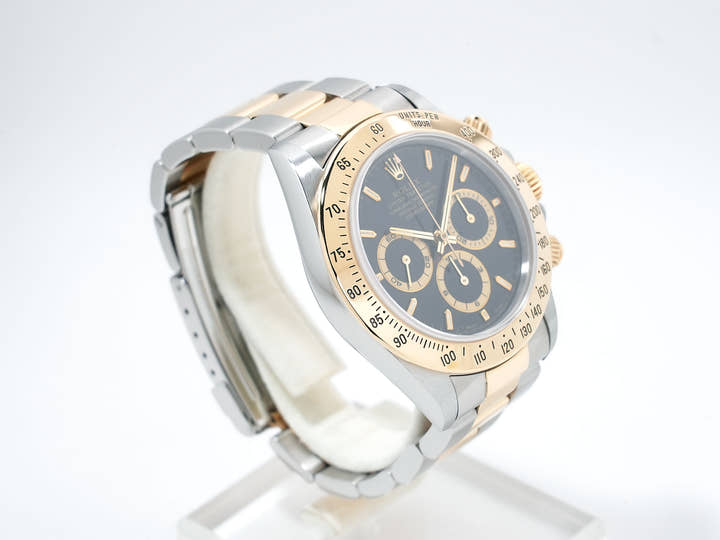 ロレックス デイトナ エルプリメロ Ref.16523 ステンレススチール/イエローゴールド ブラック文字盤 美中古 s2sypemx