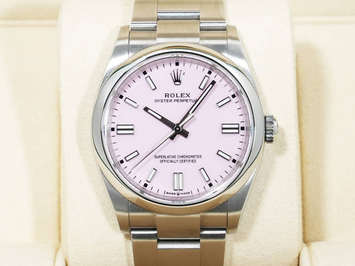 ロレックス オイスターパーペチュアル36 Ref.126000 ステンレススチール キャンディピンク文字盤 中古 dusux5ic