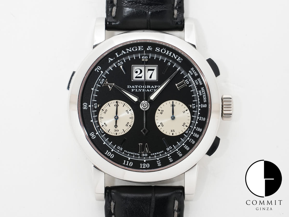 A. Lange & Söhne Datograph Ref. 403.035 Platinum Black Dial Excellent Pre-owned r3fjuqv3